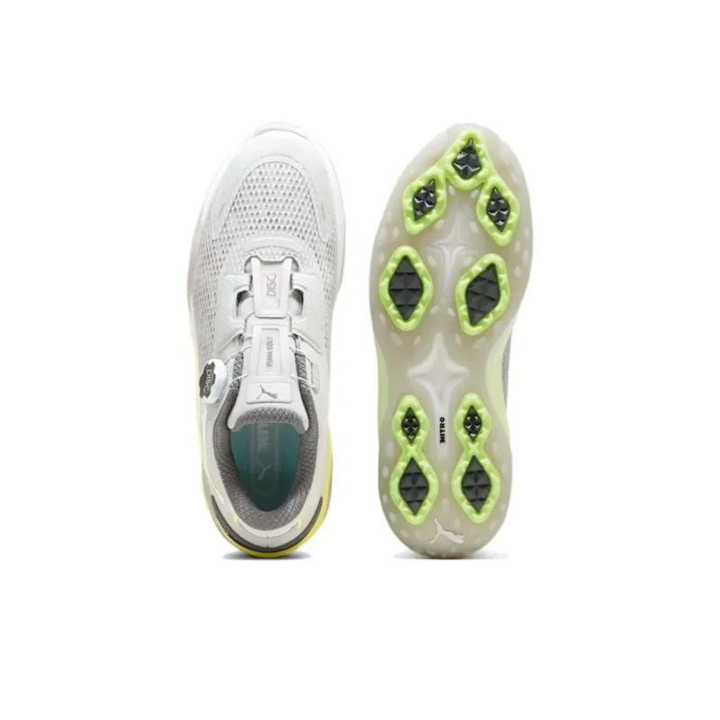 PUMA Shadowcat Nitro Disc Anti Slip Wear Resistant Low Top Golf Shoes Men's White Green-3