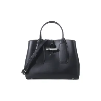 LONGCHAMP Cow Leather One Shoulder Handbags Women's Black