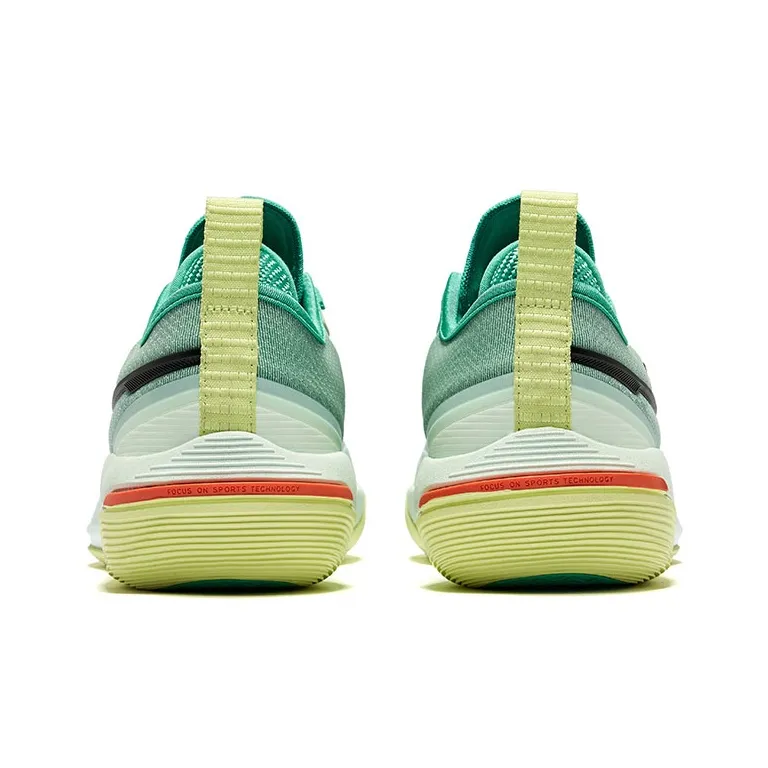 Erke Raid Cushioning Rebound Low-Top Basketball Shoes Men's Mojito Color Scheme-3