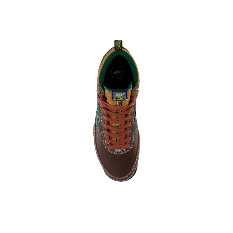 New Balance Numeric 440 Anti Slip Wear Resistant High Top Skateboard Shoes Unisex Brown Green-3