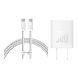 White Set[30W Charger+1m Dual USB-C Fast Charging Cable]Compatible with Apple 15-16