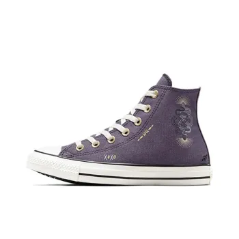 Converse Chuck Taylor All Star Anti Slip Wear Resistant High Top Canvas Shoes Women's Purple White
