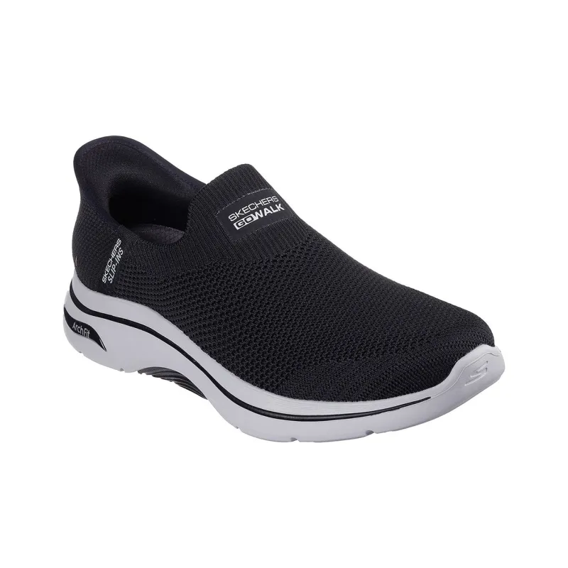 Skechers Go Walk Arch Fit Slip Resistant And Breathable Low Top Casual Shoes Men's Black-3