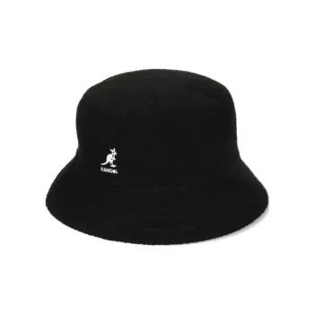KANGOL Polyester Acrylic Nylon Bucket Hats Unisex Black