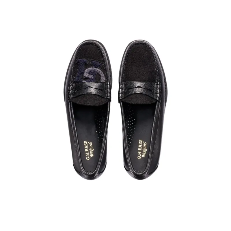 G.H. Bass & Co. Larson Letterman Weejuns Loafers Men's Black-3