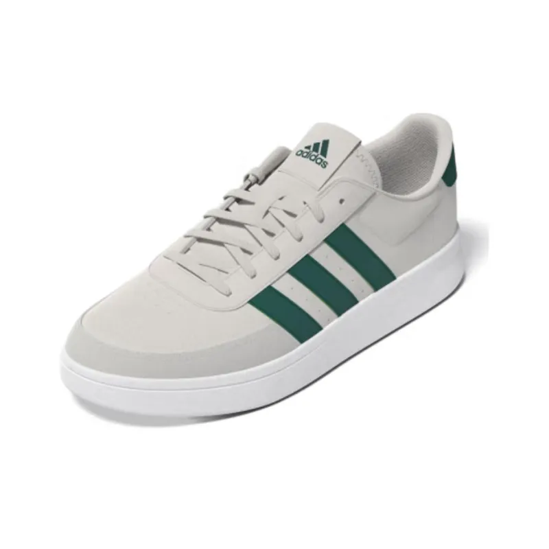 Adidas BREAKNET 2.0 Anti-Slip And Wear-Resistant Breathable Low-Top Skateboard Shoes Men's Gray Green-2