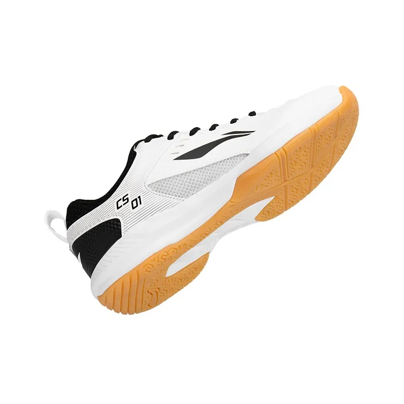LiNing Feather Cushioning, Slip Resistant, Abrasion Resistant, Breathable Low Top Badminton Shoes Unisex White Black-7