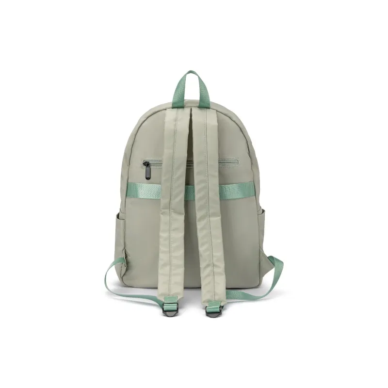 ROBERTA DI CAMERINO Fabric Travel Students Backpack Large Size Unisex Gray/Mint Green-2