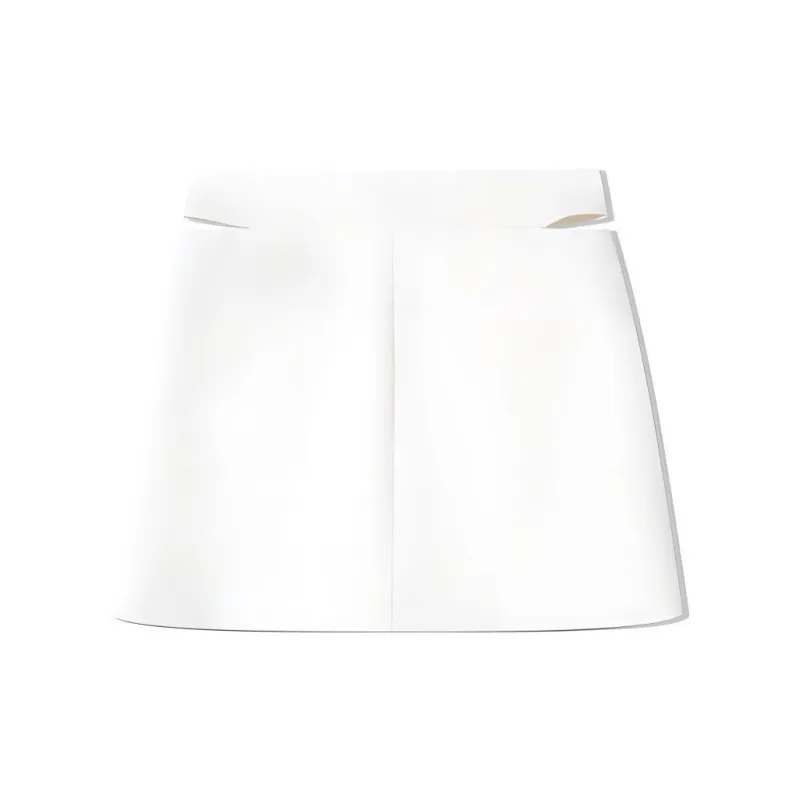 COVERINS Casual Short Skirts Women's White-1