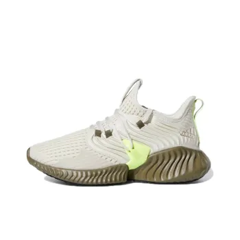 Adidas AlphaBounce Anti-Slip And Wear-Resistant Breathable Low-Top Running Shoes Women's Beige Brown