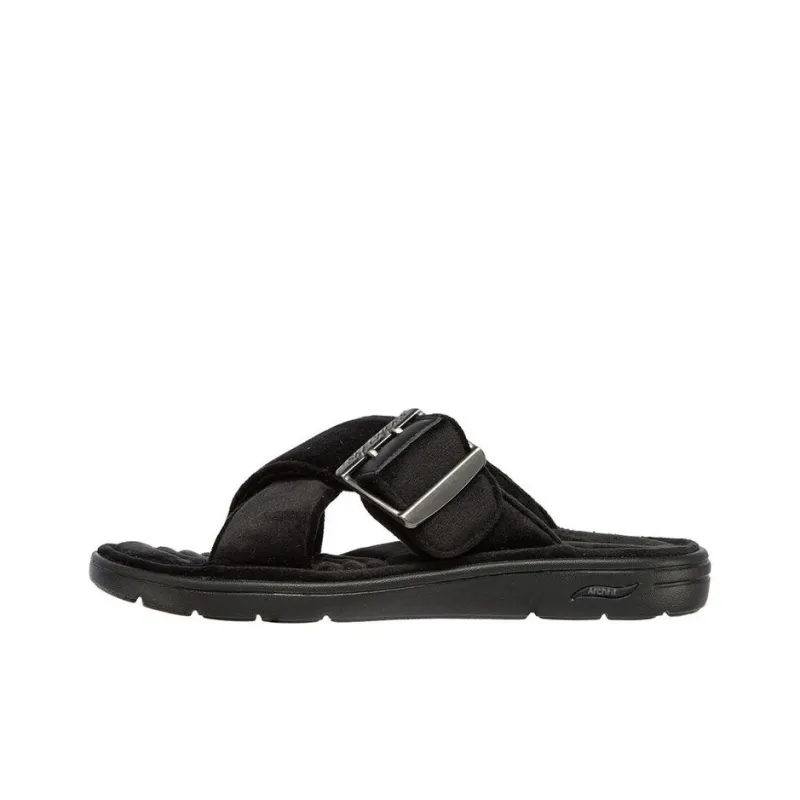 Skechers ARCH FIT LOUNGE Rubber Sole Quick Dry Slide Slippers Women's Black-0