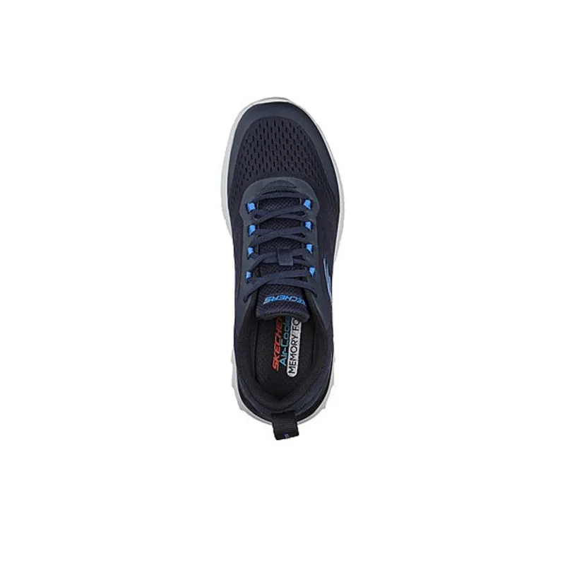 Skechers Overhaul 2.0 Cushioned Anti-Slip Wear-Resistant Breathable Lightweight Low-Top Running Shoes Men's Marine Blue-3