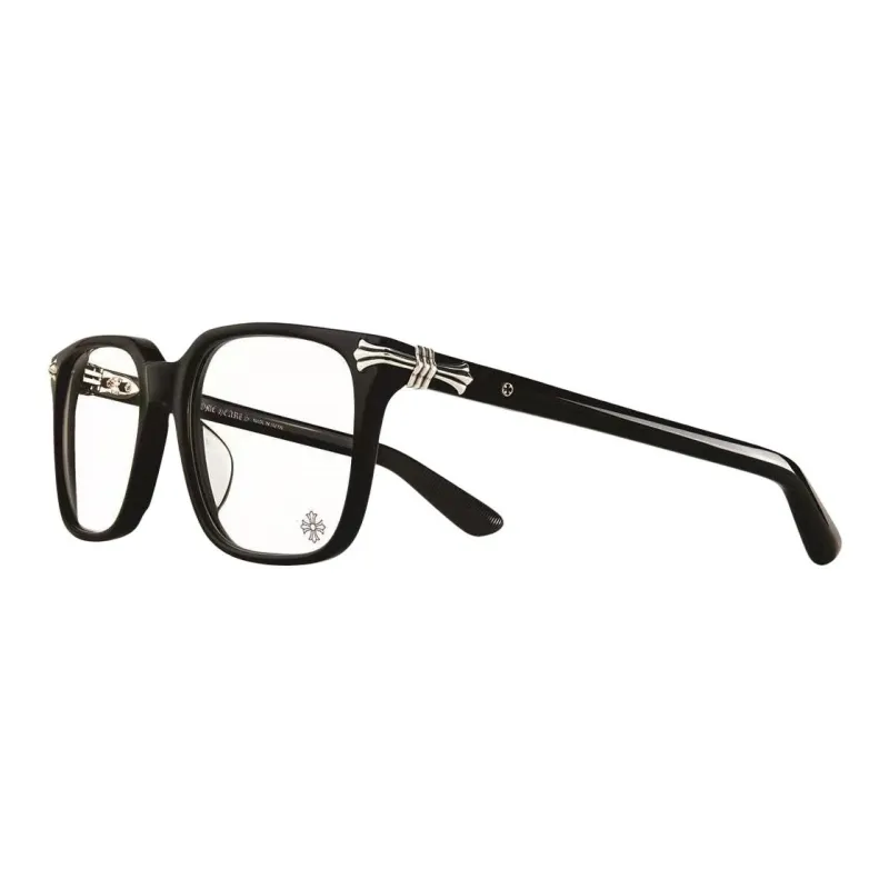Chrome Hearts Rectangular Eyeglass Frames Unisex Black-0