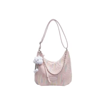 Parker Bear Fabric Crossbody Bag Shoulder Bag Regular Women's Black/Pink/Ecru