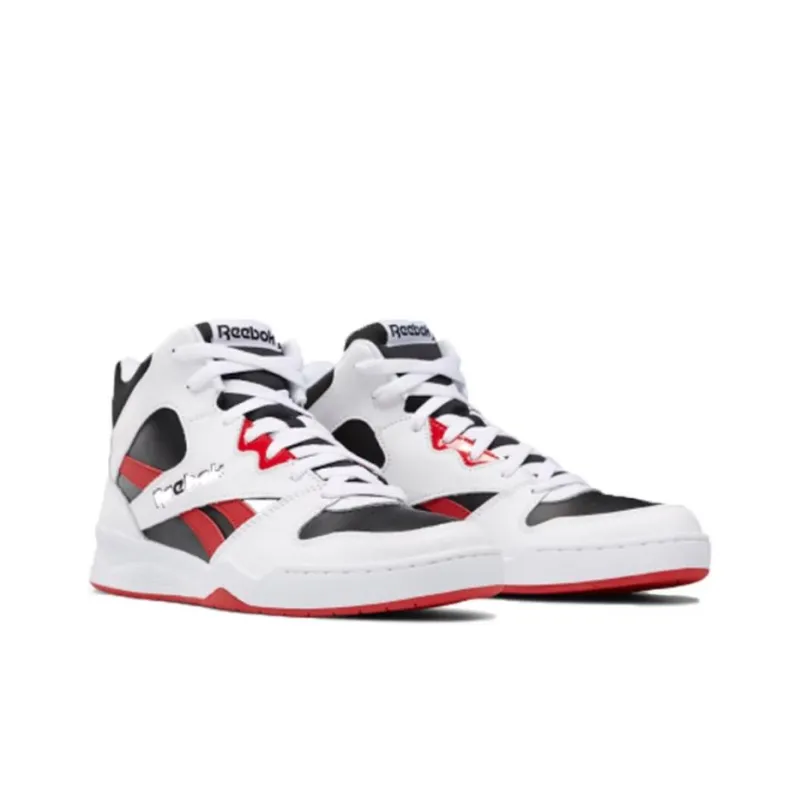 Reebok Royal BB4500 H12 Cushioning Anti Slip And Wear Resistant Mid Top Vintage Basketball Shoes Men's White Red-2