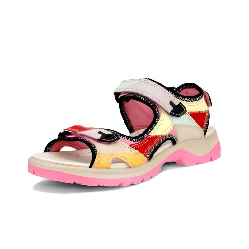 Ecco Beach Sandals Women's Beige Pink-2