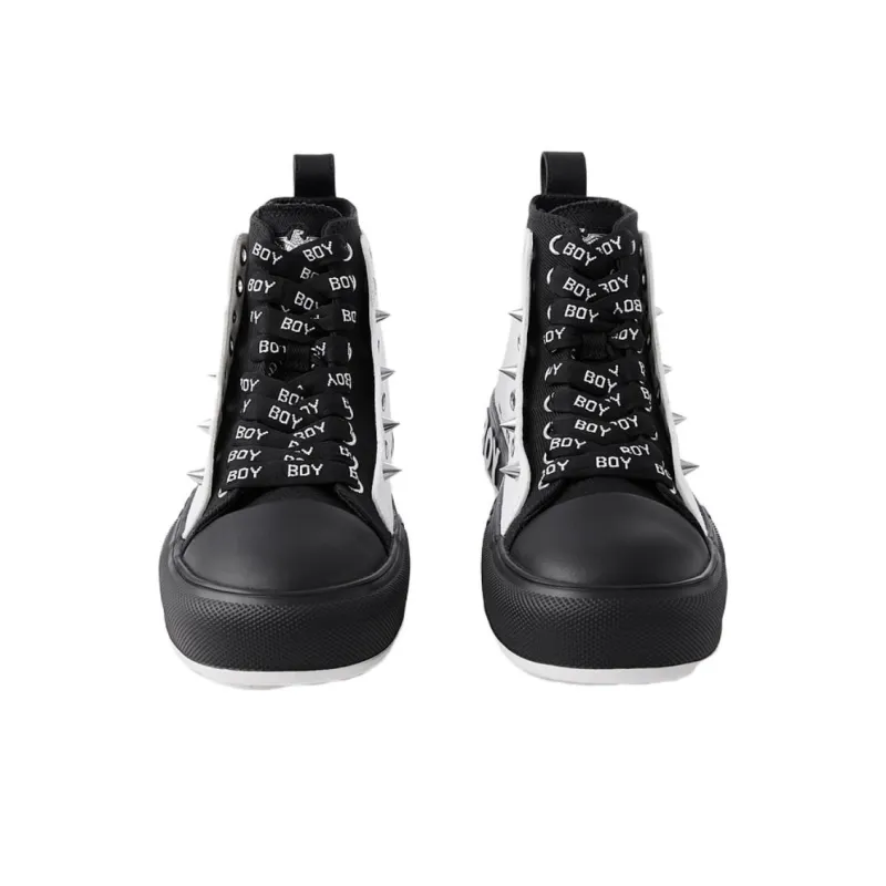 Boy London High Top Skateboard Shoes Unisex White-2