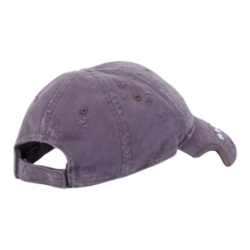 Balenciaga Cotton Baseball Caps Unisex Purple-1