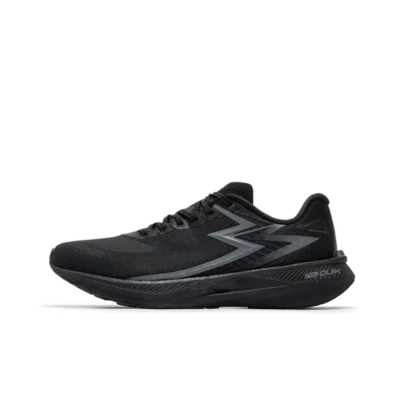 361° Cushioning Anti Slip And Wear Resistant Low Top Running Shoes Men's Black Gray-0