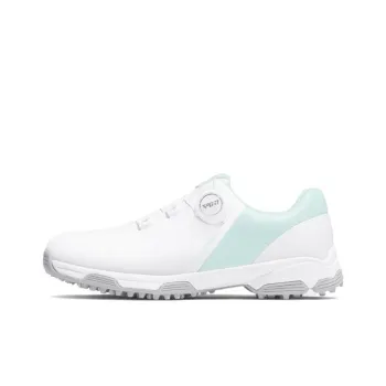 PGM Slip-Resistant Water-Resistant Low-Top Golf Shoes Women's White Light Blue