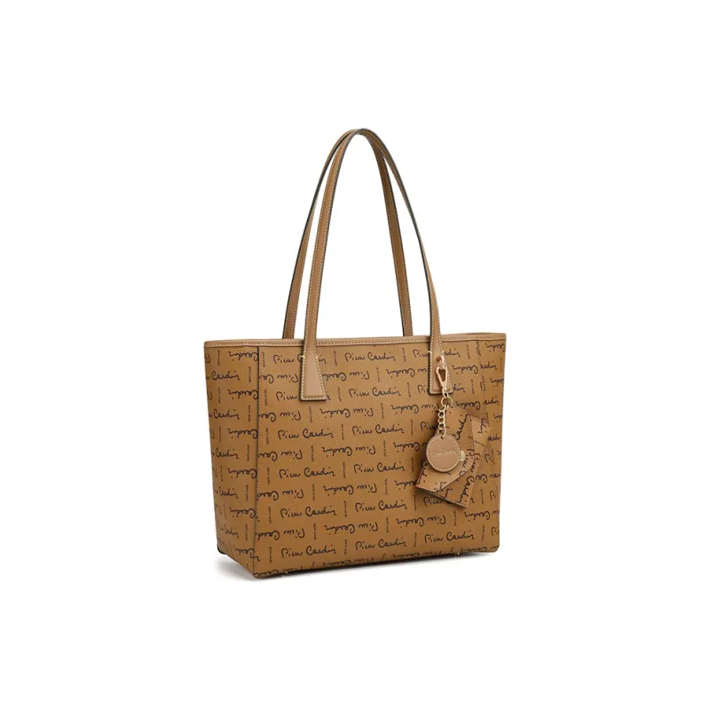 PIERRE CARDIN Pvc Classic And Versatile Elegance Tote Bag, Shoulder Bag Women's Coffee-2