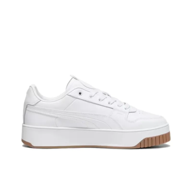 PUMA Carina Street Anti Slip Wear Resistant Low Top Casual Shoes Women's White Gold-1