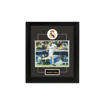 Three For Zinedine Zidane Zizou Autographed Framed Photo With SA Certificate Real Madrid Coach