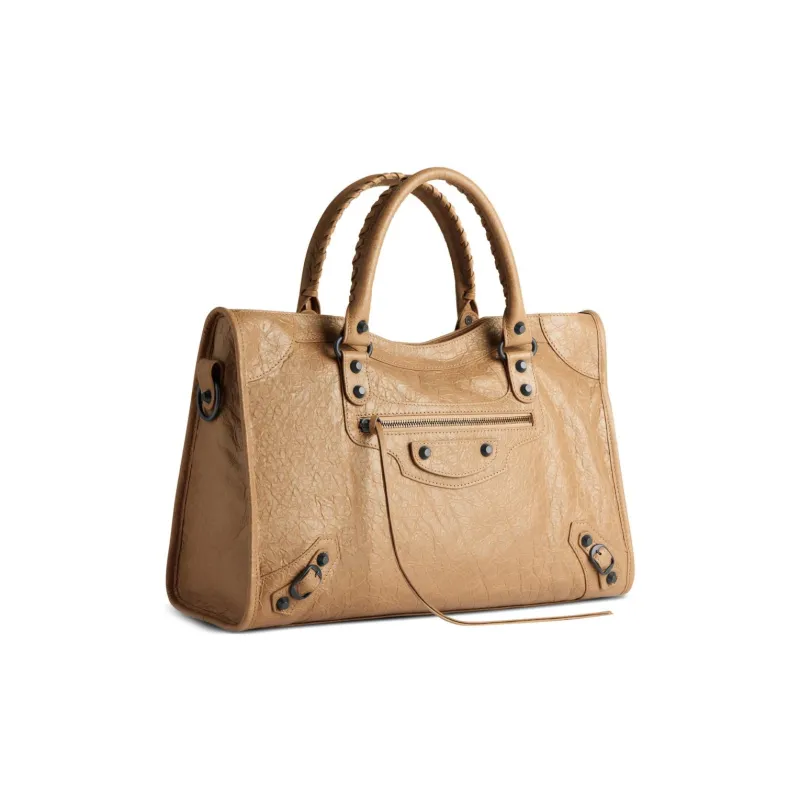Balenciaga Lambskin Tote Bag, Shopping Bag, Shoulder Bag, Crossbody Bag, Handbag Medium Size Women's Dark Beige-1