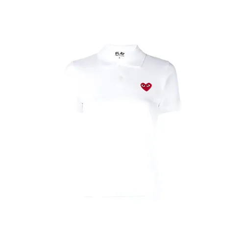 CDG Play Polo Shirts Women's White