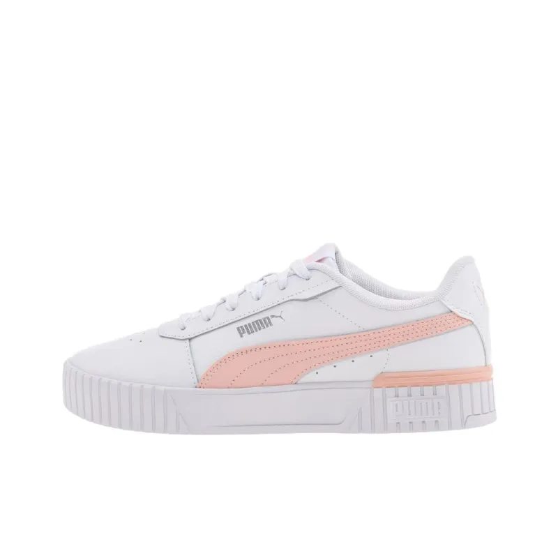 PUMA Carina 2.0 2.0 Abrasion Resistant Breathable Low Top Skateboard Shoes Women's White Pink-0