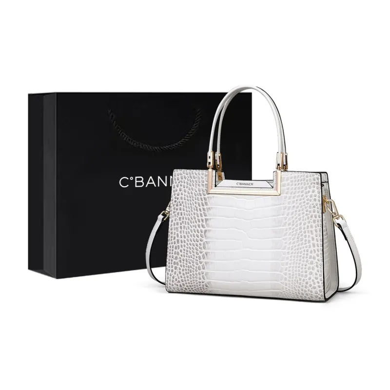 C°BANNER Cow Leather With Synthetic Leather Handbag, Shoulder Bag, Crossbody Bag, Mom Bag Women's-0