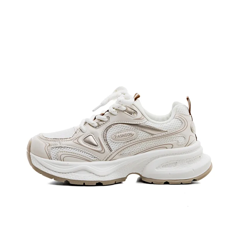 RENBEN Wear-Resistant Breathable Height Increasing Low-Top Chunky Sneakers Women's-0