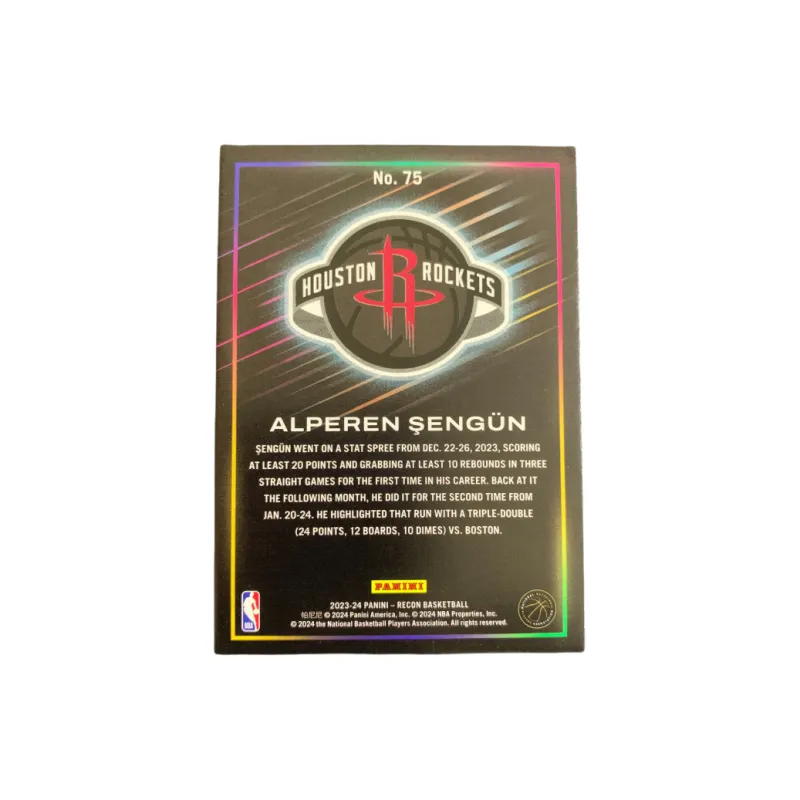 PANINI 2023 24 Recon Rocket, Alperen ŞEngün, Refraining Star Card Pass Sports Cards 1 Pc-1