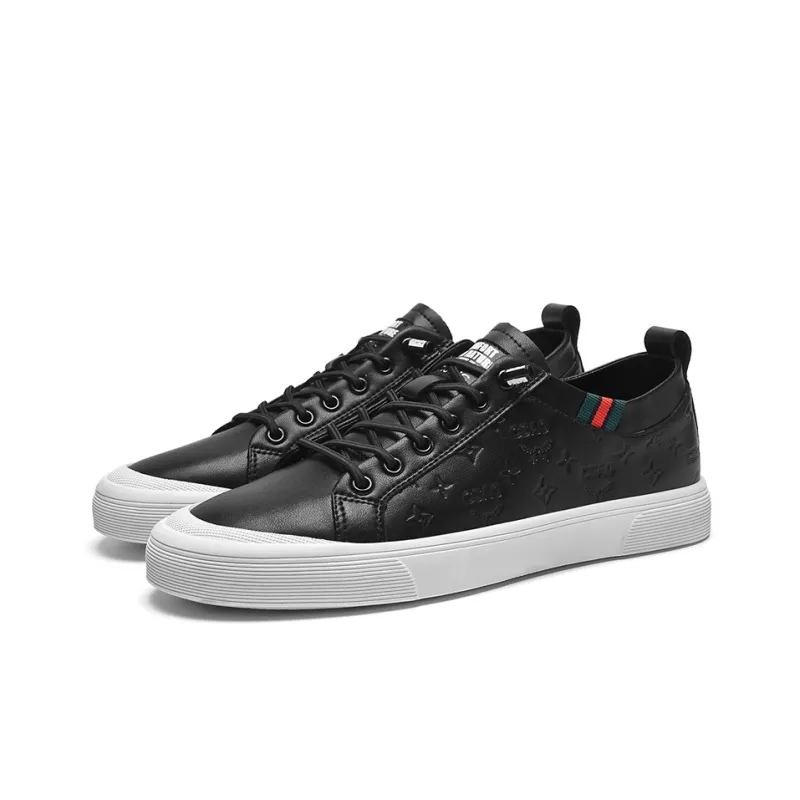AOKANG Business White Shoes Wear-Resistant Low-Top Casual Shoes Men's White-24