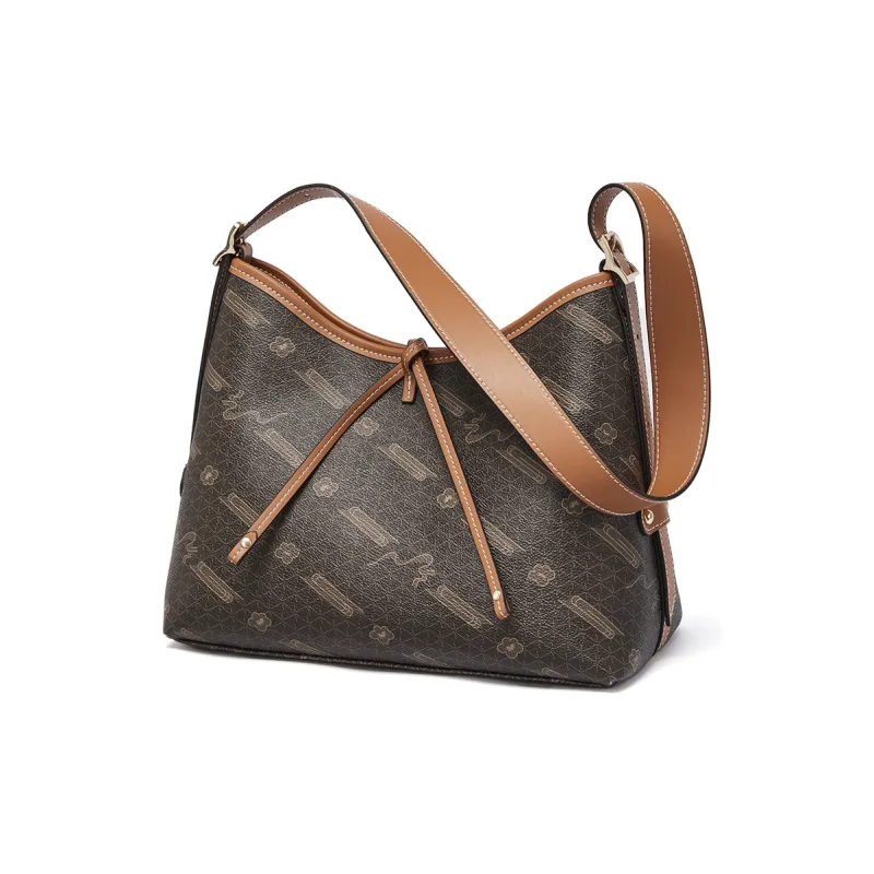RED DRAGONFLY PVC Shoulder Bag Women's Mocha/Elegant White-1