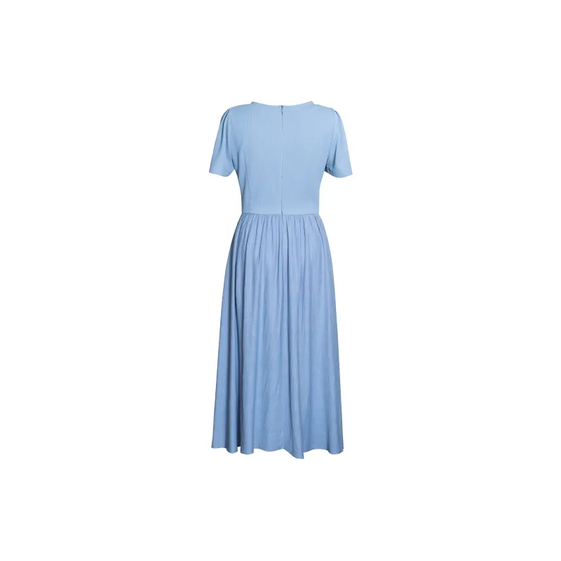 ROEYSHOUSE Short Sleeved Dress Women's Light Blue-1