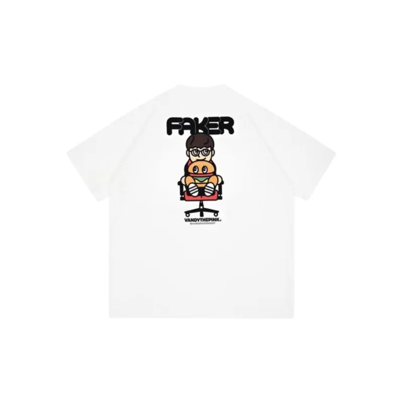 Vandy The Pink x FAKER T Shirt Unisex White-1