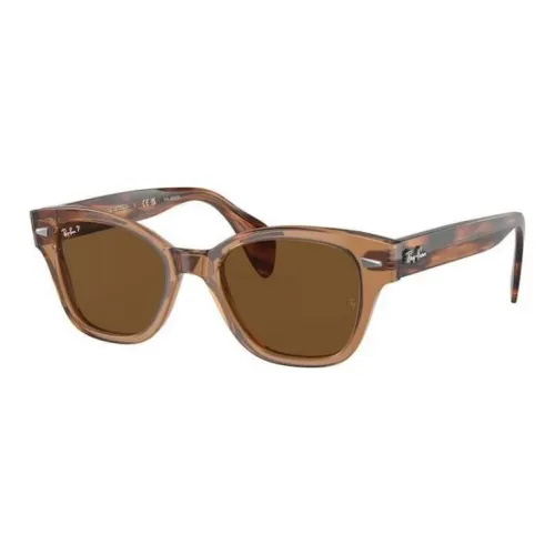 RayBan Acetate Rectangular Sunglasses Unisex Brown