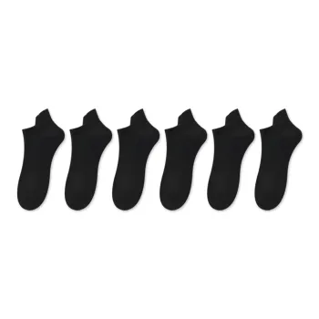 MIIOW Ankle Socks Men's 6 Pack Black