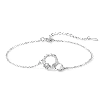 Lao Feng Xiang S925 Sterling Silver Bracelet Pair Unisex