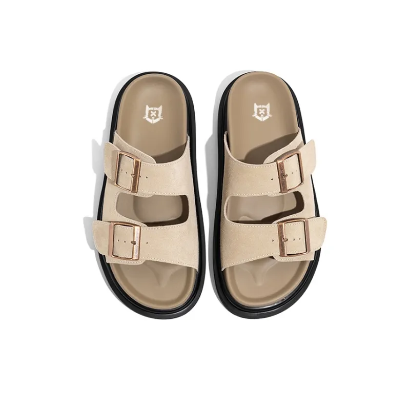 Old Meow Slide Slippers 4.8cm Women's Khaki-2