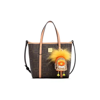 FION PVC Basket Bag, Tote Bag, Shopping Bag, Crossbody Bag Large Size Women's Brown