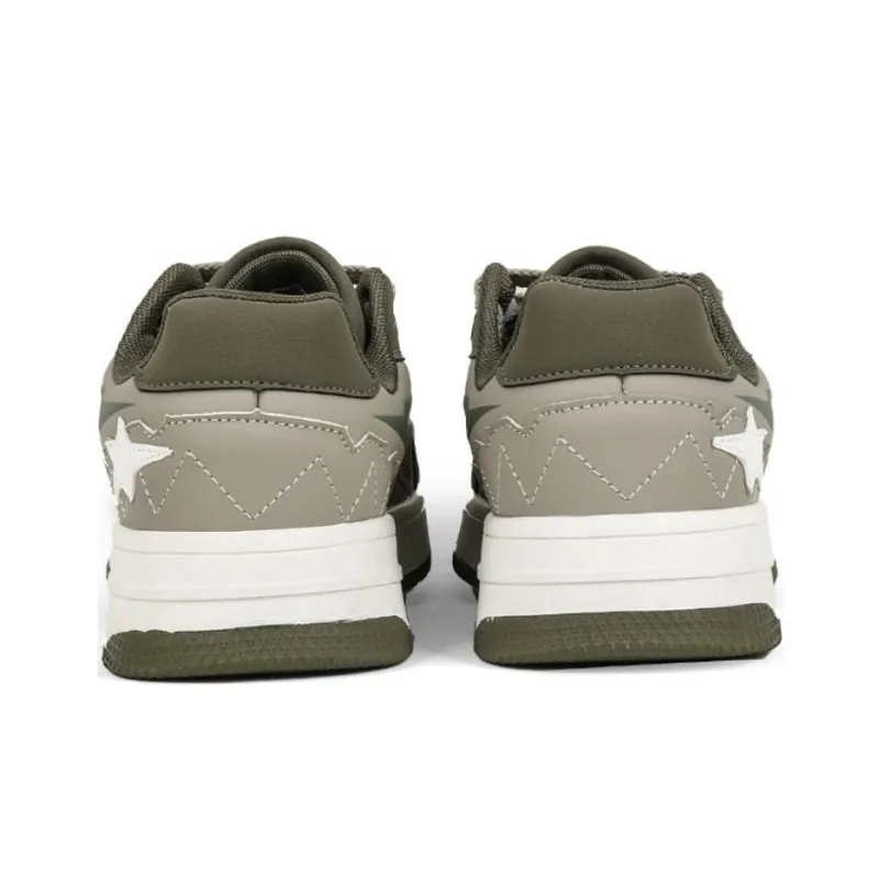 Pepe The Frog Wear-Resistant Slip-Resistant Skateboard Shoes Men's Beige Green-4