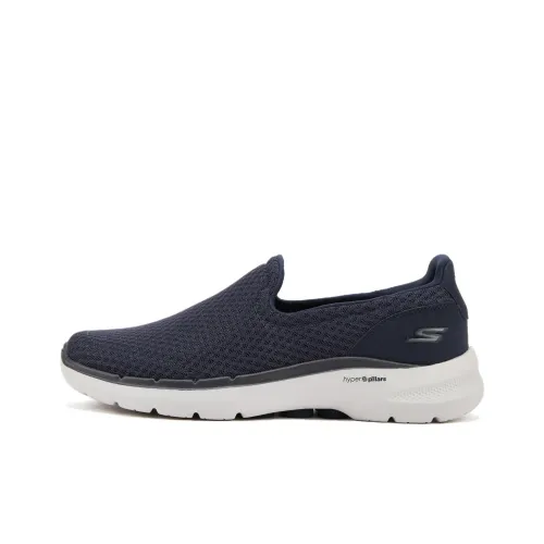 Skechers Go Walk 6 Cushioning Anti-Slip Wear-Resistant Breathability Low-Top Casual Shoes Men's Blue