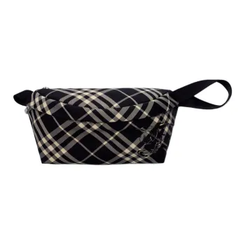 Burberry Polyester With Polyurethane Fanny Pack, Crossbody Bag Men's Black & Printed Fabric