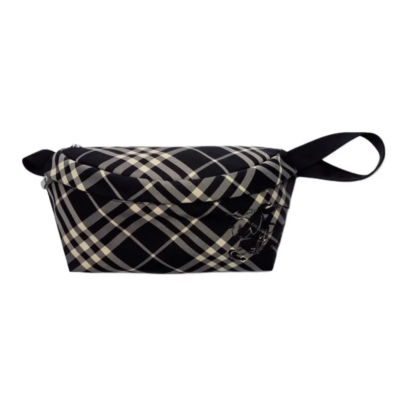 Burberry Polyester With Polyurethane Fanny Pack, Crossbody Bag Men's Black & Printed Fabric-0