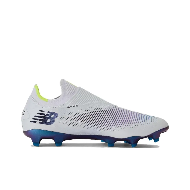New Balance Furon V7 FG Firm Ground Cushioning, Wear Resistant Soccer Shoes Unisex White Blue-1