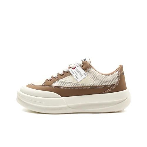 MiluJeJe Skateboard Shoes Unisex Low-Top Khaki