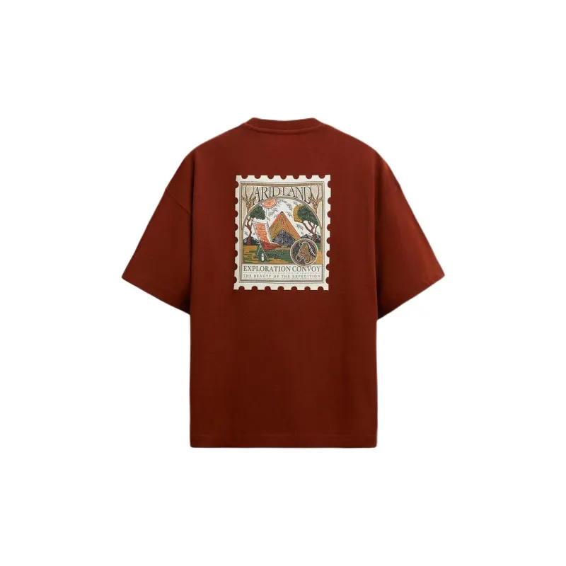 ZARA T-Shirts Men Dark Orange-1