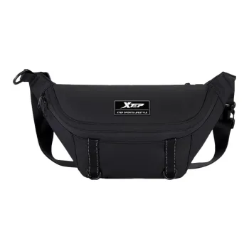 XTEP Fabric Crossbody Bag Regular Unisex Black